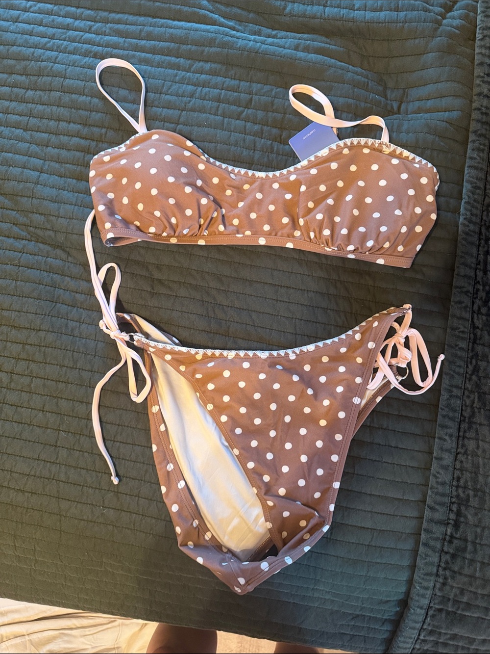 Cupshe
Love Yourself Polka Dot Bikini Set